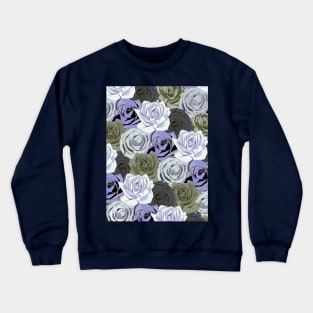 Green and Purple Flowers Crewneck Sweatshirt